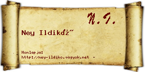 Ney Ildikó névjegykártya